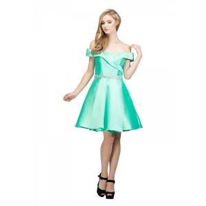 NEW STAR BOX dazzling off-shoulder party dress in mint green